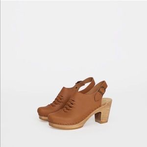 No. 6 Aimara sling back woven clog in Palomino